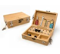 Lehoo Castle Montessori - Cassetta degli attrezzi in legno