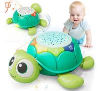 Lehoo Castle Musicale Giochi Bambini 1 Anno, Gioco per Gattonare con Musica e Luci, Regalo Giochi Neonato 3-6-9-12 Mesi, Idea Regalo di Compleanno Bambino(Tartaruga)