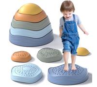 Lehoo Castle Pietre di Bilanciamento, Antiscivolo Stepping Stones per Bambini, Pietre Equilibrio, Balance Board, Giochi da Giardino per Bambini