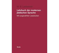 Lehrbuch der modernen jiddischen Sprache: Mit ausgewählten Lesestücken