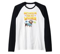 Lei è con Me per i Miei Simpatici Amanti dei Cani Wiener Maglia con Maniche Raglan