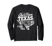 Lei è del Texas Posso dirlo Cowgirl Cowboy Maglia a Manica