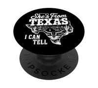 Lei è del Texas Posso dirlo Cowgirl Cowboy PopSockets PopGrip Adesivo