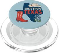 Lei è del Texas, Wildflower Bluebonnet Texas Love, TX PopSockets PopGrip per MagSafe