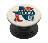 Lei è di Texas, Wildflower Bluebonnet Texas e Trending PopSockets PopGrip Adesivo