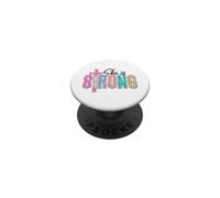 Lei è forti proverbi 31 25 Donna cristiana PopSockets PopGrip Adesivo
