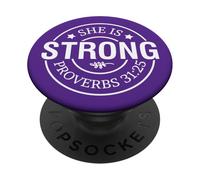 Lei è forti proverbi Dio cristiano uomini donne cristo PopSockets PopGrip Adesivo