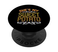 Lei è la mia patata dolce I Yam Coppie divertenti del Ringraziamento PopSockets PopGrip Adesivo