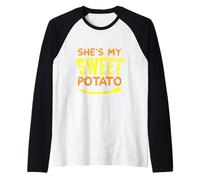 Lei è la mia Patata Dolce - Scommetti Che Il Ringraziamento della Coppia Yam Maglia con Maniche Raglan