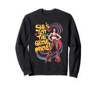 Lei ha il Groove per migliorare il look retrò Felpa
