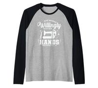 Lei Lavora volentieri con Le Sue Mani Proverbi 31:13 Maglia con Maniche Raglan