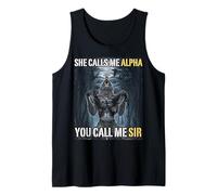 Lei Mi Chiama Alpha Tu Mi Chiami Sir Funny Alpha Wolf Meme Canotta