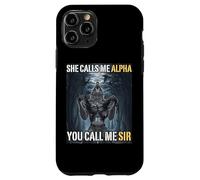 Lei mi chiama Alpha Tu mi chiami Sir Funny Alpha Wolf Meme Custodia per iPhone 11 Pro