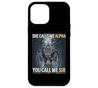 Lei mi chiama Alpha Tu mi chiami Sir Funny Alpha Wolf Meme Custodia per iPhone 12 Pro Max