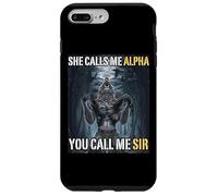 Lei mi chiama Alpha Tu mi chiami Sir Funny Alpha Wolf Meme Custodia per iPhone 7 Plus/8 Plus