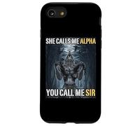 Lei mi chiama Alpha Tu mi chiami Sir Funny Alpha Wolf Meme Custodia per iPhone SE (2020) / 7/8