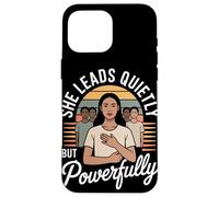Lei non aspetta il suo turno, fa l'uguaglianza di una donna Custodia per iPhone 16 Pro Max
