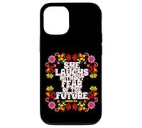 Lei ride senza paura del futuro Proverbi Custodia per iPhone 12/12 Pro