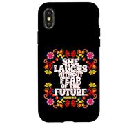 Lei ride senza paura del futuro Proverbi Custodia per iPhone X/XS