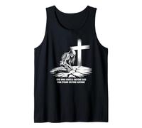 Lei Si inginocchia Davanti a Dio Scheletro Cross Faith Canotta