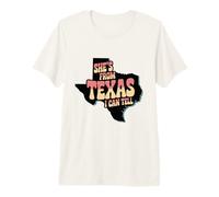 Lei Viene dal Texas, Posso Dire lorgoglio del Texas per Le Donne Cowgirl Maglietta Premium