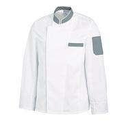 Leiber Giacca da cuoco da uomo 12/2755/0182 Bianco/grigio chiaro 44