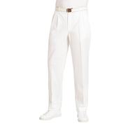 Leiber Pantaloni a pieghe da uomo 12/1411/01 Bianco 110