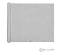 LEIBING Frangivista 0.9x9m Impermeabile Protezione da Vento e UV Rotolo Telone Oscurante con Occhielli Corde per Giardino,terrazza, Balcone, Piscina, Grigio Chiaro