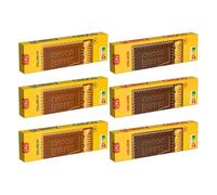 Leibniz Butterkeks mix di cioccolato 6 × 125 g - 3 × Choco latte intero & 3 × Choco Edelherb - biscotti al burro croccanti con cioccolato - mix di biscotti per caffè, ufficio e viaggio (750 g)