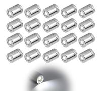 LEIBOCHAO 20 Pezzi Mini Luci LED, Mini LED a Batteria, Piccola Luce LED a Batteria per Decorazione, Piccola Lampada LED per Casa Delle Bambole, Mini LED Wireless (Luce Bianca)
