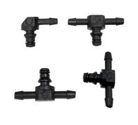 LEIBOCHAO 4 Pezzi Connettore Ritorno Iniettore Diesel Auto, Connettore Ritorno Iniettore Carburante per Serie Common Rail, Connettore Tubo di Ritorno Iniettore Diesel
