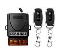 LEIBOCHAO Interruttore con Telecomando 220v, Interruttore Luce Telecomando Senza Fili 433Mhz 220V 30A Ricevitore Relè e 2 Trasmettitori Radiocomando per Pompa Acqua Leggera Irrigazione Agricola