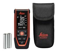 Leica DISTO D2 - Metro laser multifunzionale dotato di NFC e Bluetooth (con utilizzo dell'app), terminale pieghevole e sensore di inclinazione, per misurazioni in ambienti interni