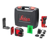 Leica Lino L2G - livella laser a linee incrociate con batteria agli ioni di litio, caricabatteria, innovativo adattatore magnetico, supporto da parete e valigetta di trasporto (fascio laser verde)