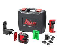 Leica Lino L2P5G - laser a punti e linee incrociate con batteria agli ioni di litio, innovativo adattatore magnetico, supporto da parete e valigetta di trasporto (fascio laser verde)