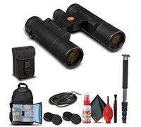 Leica Ultravid BR - Binocolo 10 x 25 (gomma nera) (40253) + zaino + monopiede full size + set di pulizia + 2 x porta cappuccio + tracolla