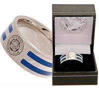 Leicester City FC Colore Righe Acciaio Inox Fedina IN Confezione Regalo