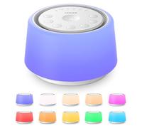 LEICEX White Noise Sound Machine | Macchina audio ricaricabile per bambini | 30 suoni lenitivi | Luce notturna a 10 colori | Macchina per il rumore bianco per dormire bambini adulti macchina audio