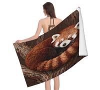 Leichong Telo Mare Microfibra 70x140 cm Piccolo Panda, Telo da Bagno in 3D Foresta Asciugamano da Spiaggia da Asciugatura Rapida Assorbente per Palestra, Yoga
