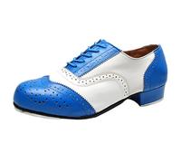 Leichtrit Calzature Tip Tap Jazz,Scarpe da Tip Tap da Uomo e da Donna con Lacci a Tacco Basso,Scarpe Tip Tap in Pelle PU,Si Adatta Bene al Piede,Antiurto,per Pratica e Il palco Hombres Mujeres
