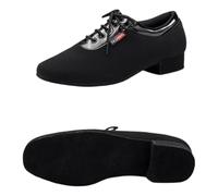 Leichtrit Scarpe da Ballo Uomo Salsa,Scarpe da Ballo Uomo Standard,Scarpe Ballo Latino Uomo Stringate Tango,Scarpe da Ballo Uomo Latino Americano,Nero,Stringate,Tacco Basso,per Salsa