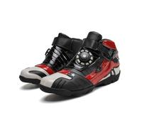 Leichtrit Stivali Moto Uomo e Donna,Stivali Moto Sport,Stivale Touring Impermeabile,Stivali Moto in Pelle,Stivali Moto Cross,Traspirante,Protezione Caviglia,Antiscivolo,Adatto per Strada