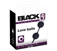 Duo di palline di piacere Black Velvet in silicone