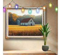 LeiDong Kit Completo Pittura Diamante 5D Fai Da Te Fattoria,Arte di Strass e Cristallo,Casa Diamond Painting Adulti e Bambini (90x70cm),Ricamo Artistico Mosaico Regalo per Decorazioni Murali 58F-3136