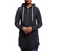 Leif Nelson Donna Giacca con cappuccio Felpa con cappuccio Full-Zip Felpa Pullover Manica Lunga Casual LN1901, Antracite, Medium