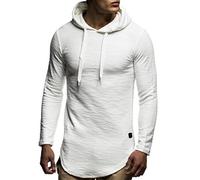 Leif Nelson Felpa con Cappuccio Uomo Maglione LN-6300 Ecru XX-Large