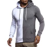 Leif Nelson Felpa con Cappuccio Uomo Maglione LN-8337 Antracita Gris Small