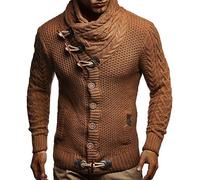 Leif Nelson Giacca Uomo in Maglia Cardigan Collo a Scialle LN-4195
