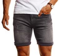 Leif Nelson - Jeans corti da uomo LN1397, grigio scuro, 30W