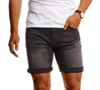 Leif Nelson - Jeans corti da uomo LN1397, Nero , 34W